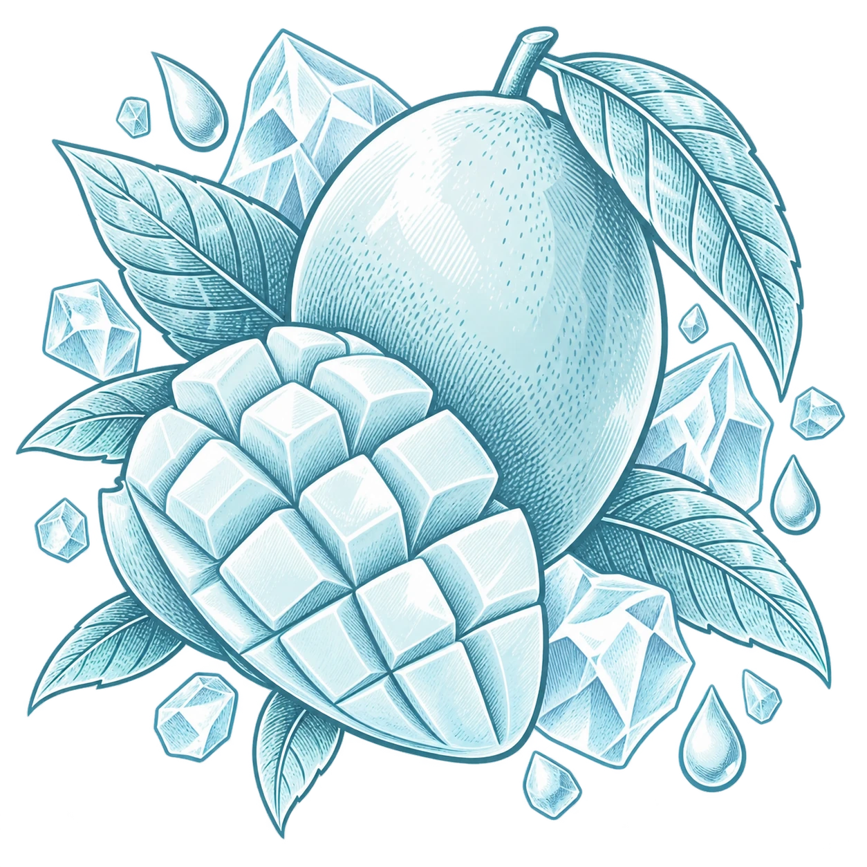 Flavour illustration for FUMOT 12K Mango On Ice