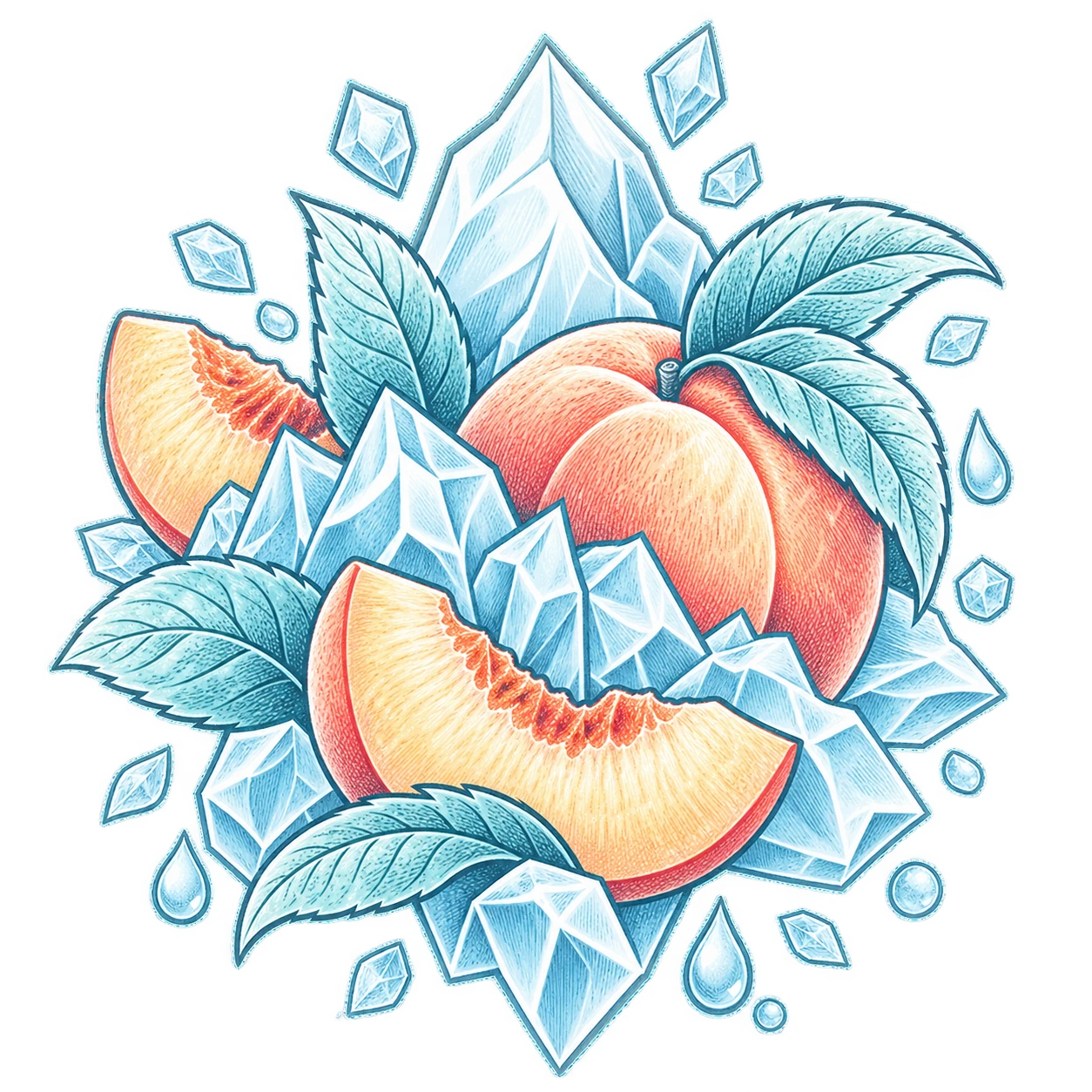Flavour illustration for FUMOT 12K Peach Ice