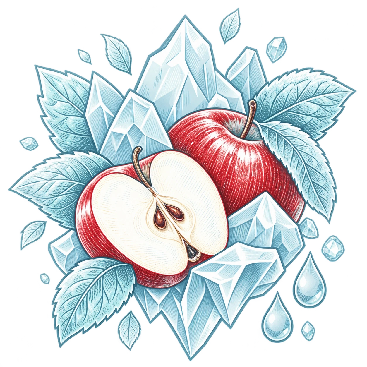 Flavour illustration for FUMOT 12K Red Apple Ice