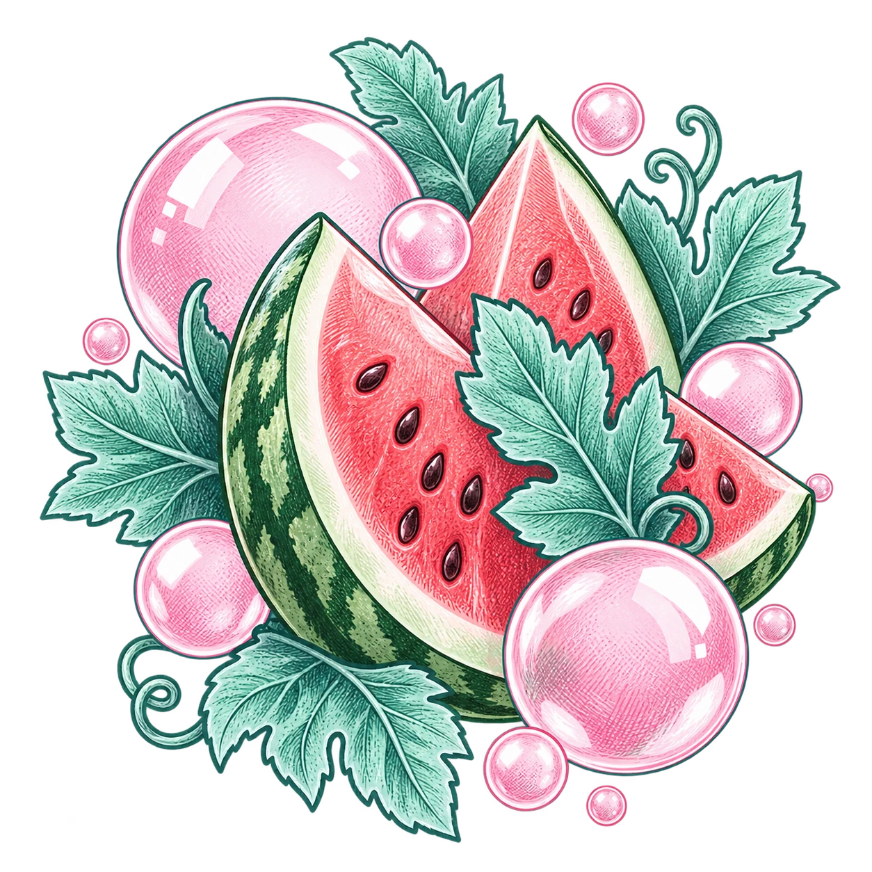 Flavour illustration for FUMOT 12K Watermelon Bubble Gum
