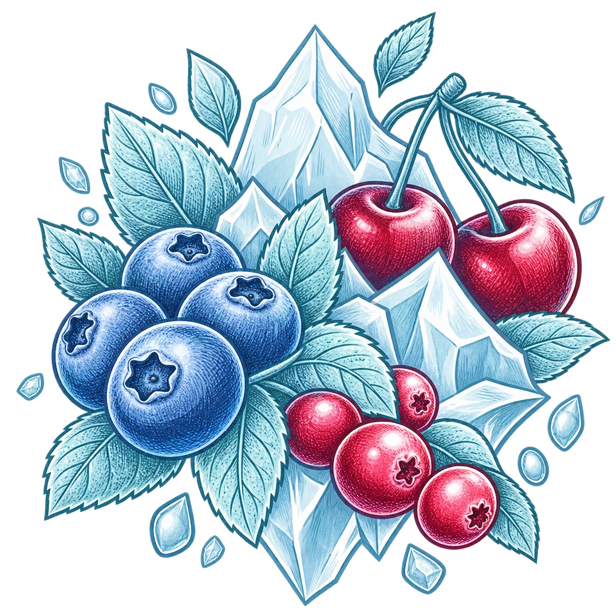 Flavour illustration for FUMOT 12K Blueberry Cherry Cranberry