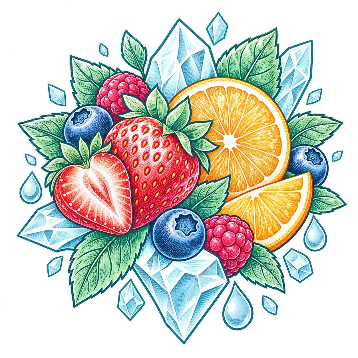 Flavour illustration for FUMOT 12K Fruity Fusion