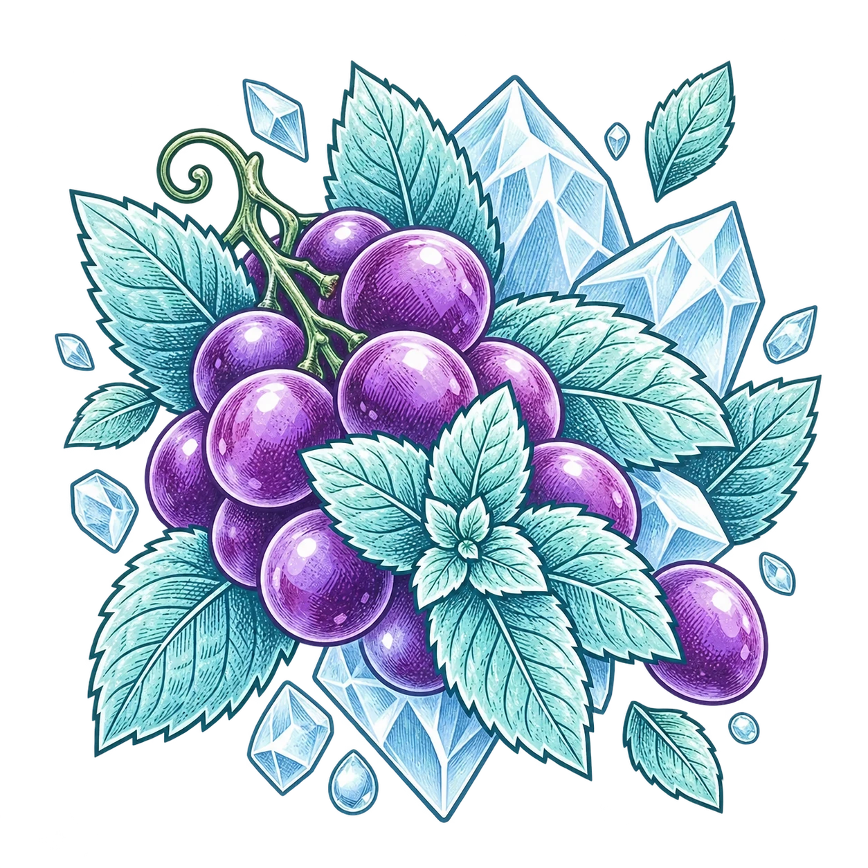 Flavour illustration for FUMOT 12K Grape Mint