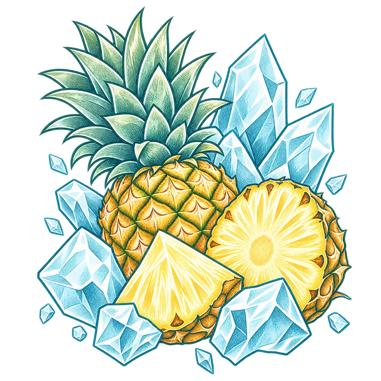 Flavour illustration for FUMOT 12K Pineapple Ice