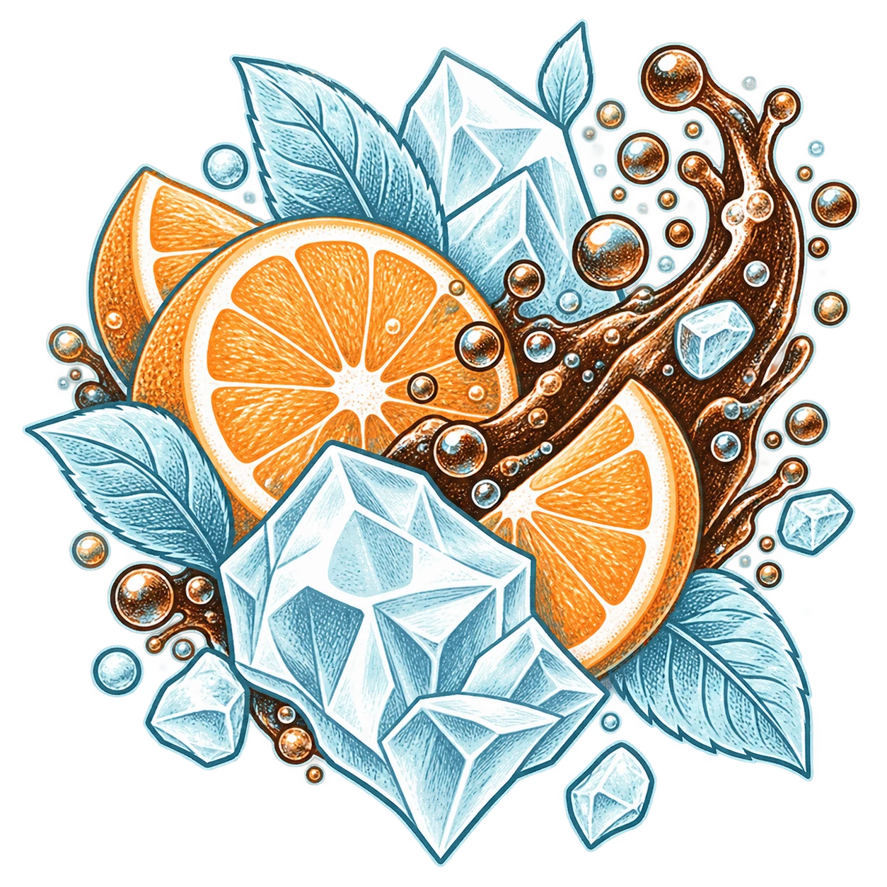 Flavour illustration for FUMOT 50K 2-in-1 Fanta & Cola Ice