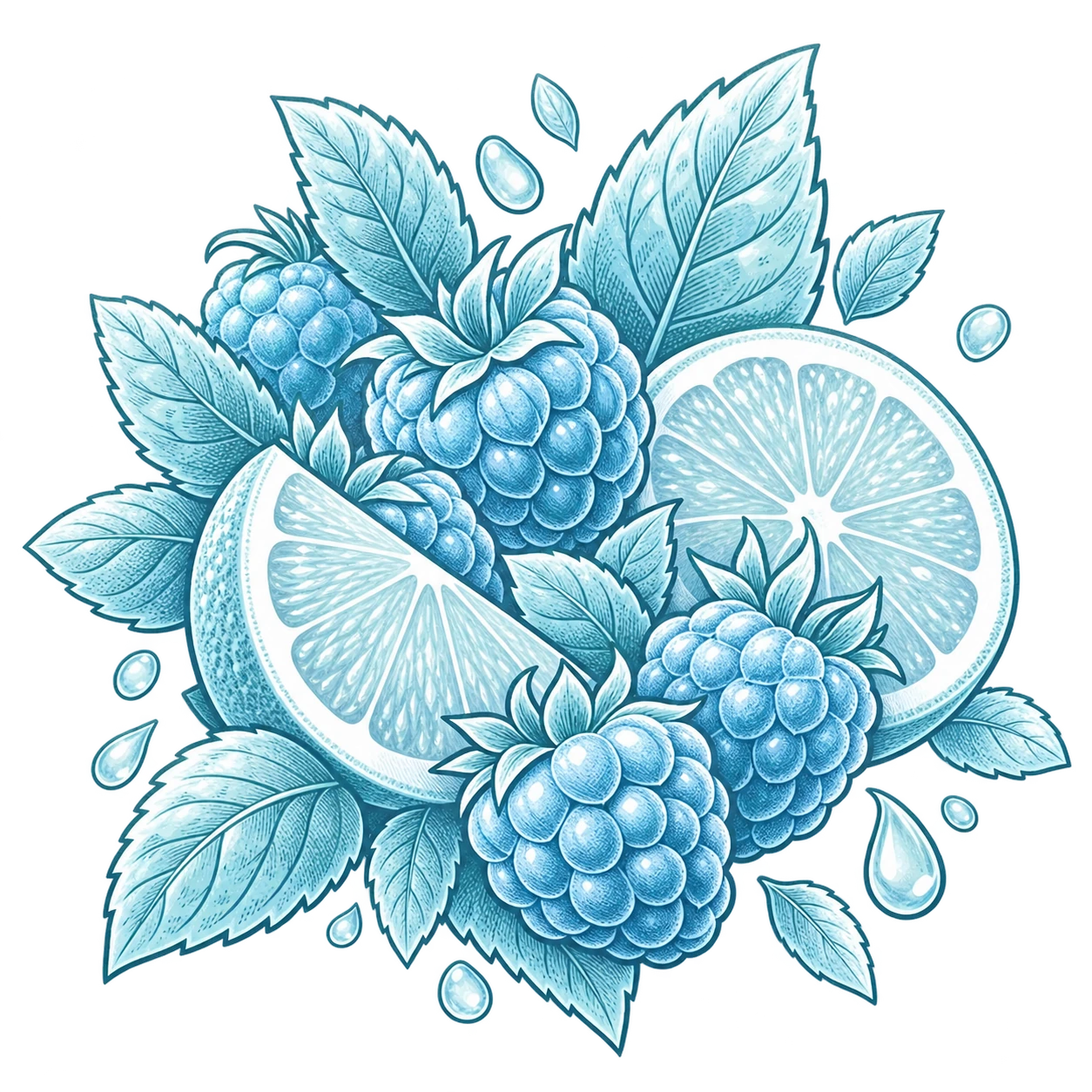 Flavour illustration for FUMOT 50K 2-in-1 Mixed Berries & Blue Razz Lemonade
