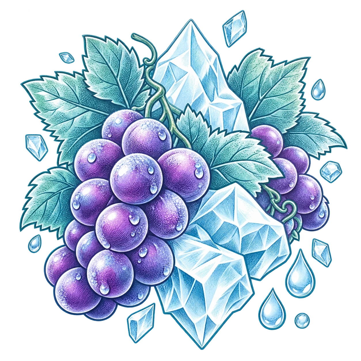 Flavour illustration for JNR Falcon-X 18K Grape Ice