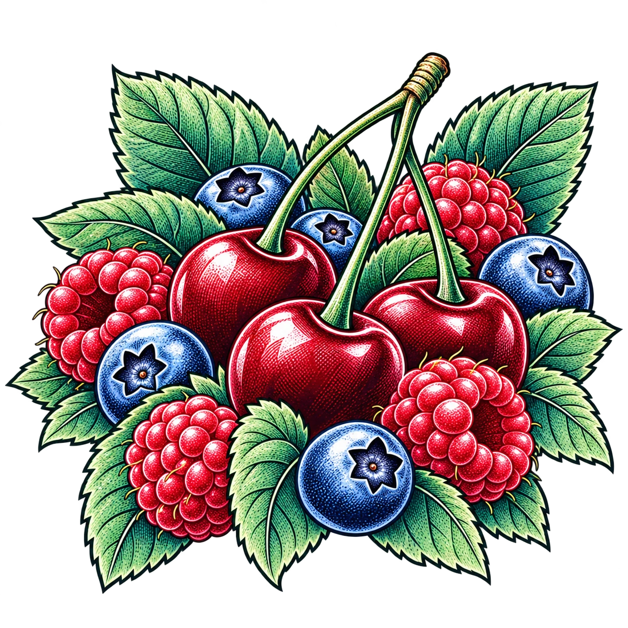 Flavour illustration for JNR Falcon-X 18K Blueberry Raspberry Cherry