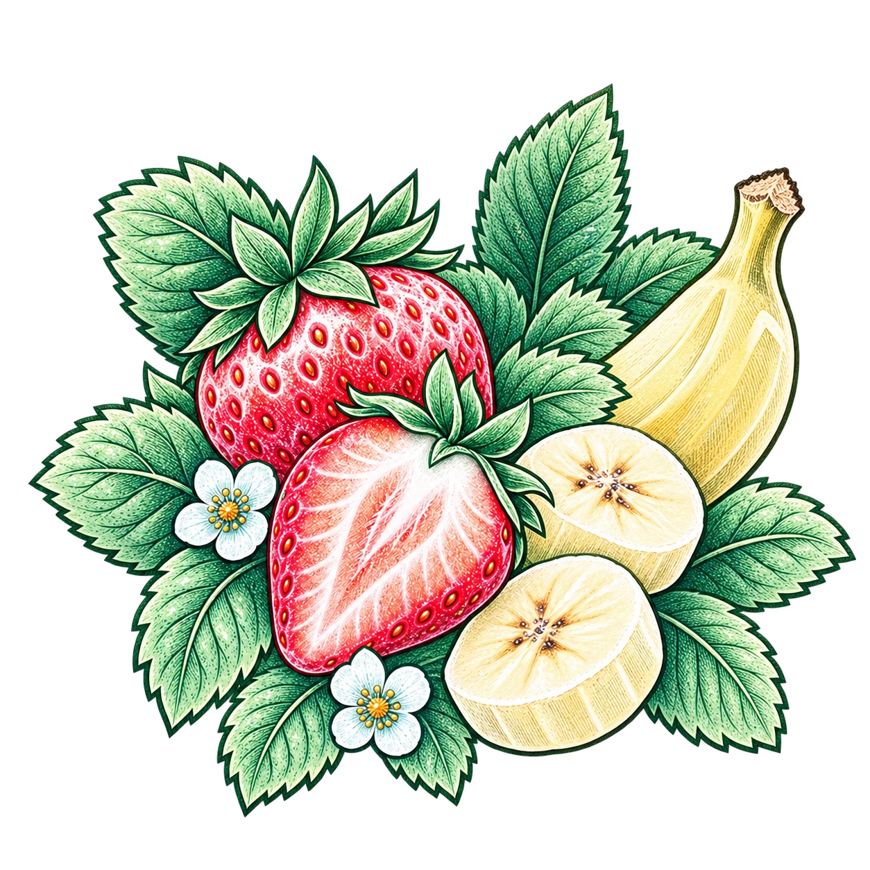 Flavour illustration for JNR Falcon-X 18K Strawberry Banana