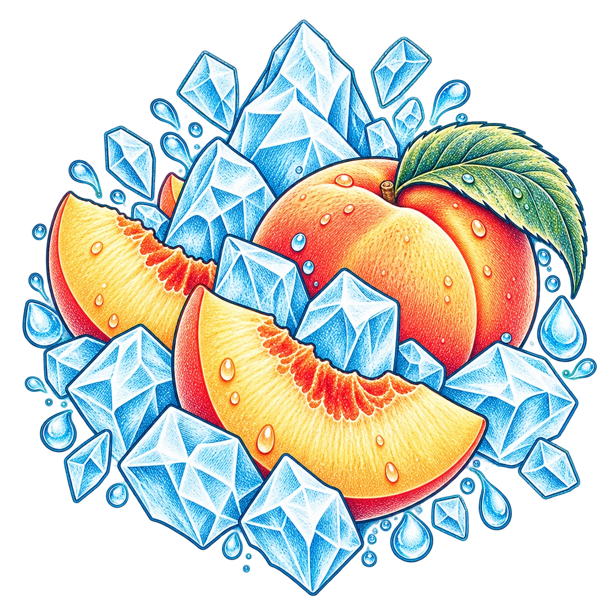 Flavour illustration for JNR Falcon-X 18K Summer Peach Ice