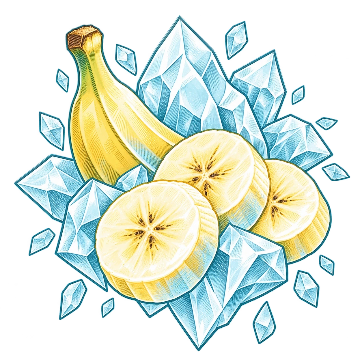 Flavour illustration for JNR Falcon-X 18K Banana Ice